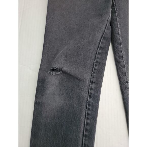 Vintage Bongo Jeans Womens 5 Gray Denim Tapered Mom High Rise Button Fly Y2K 90s - Picture 5 of 13